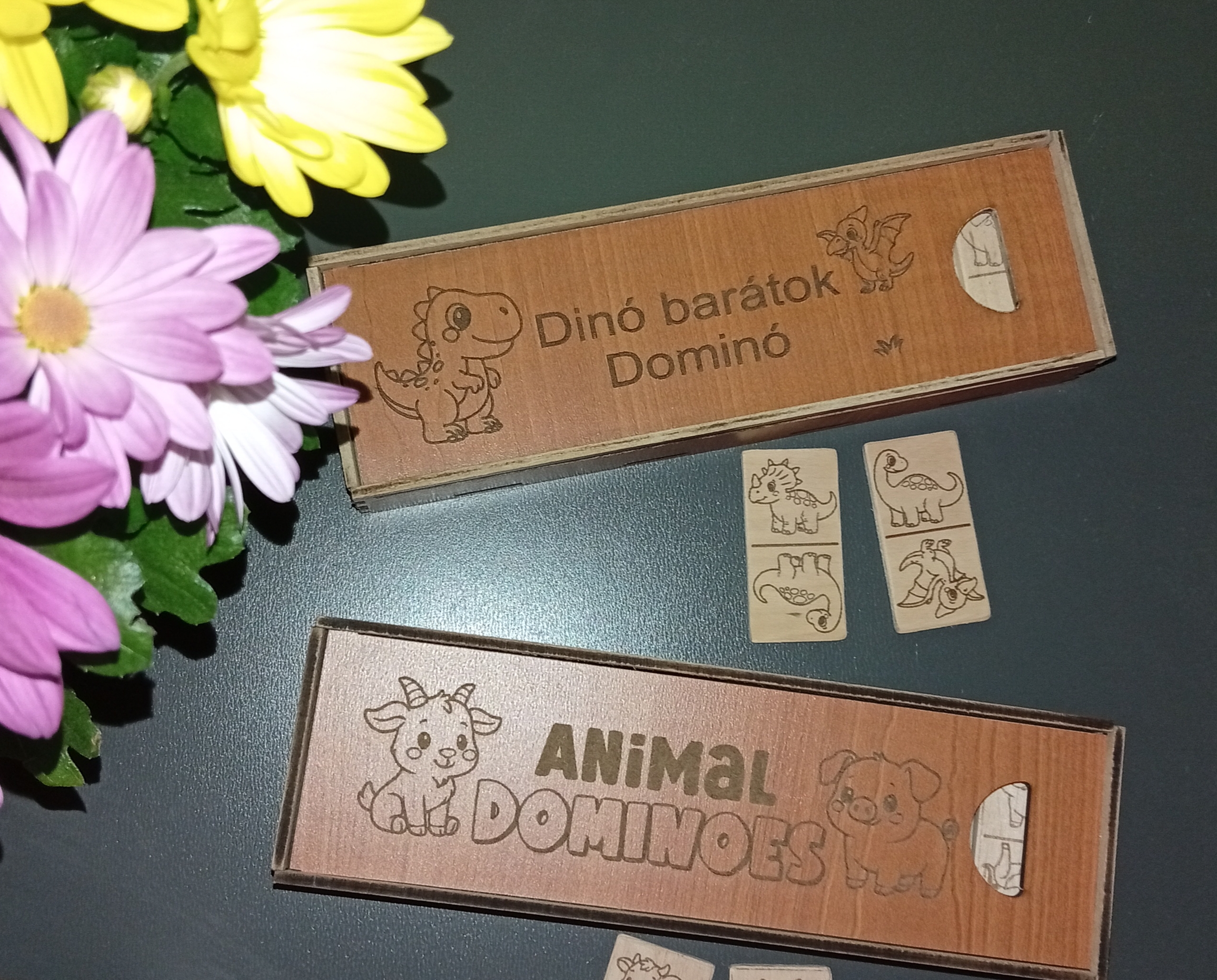 Fa dominó - WoodMagic Design - Játékok - nyír rétegelt lemez és MDF