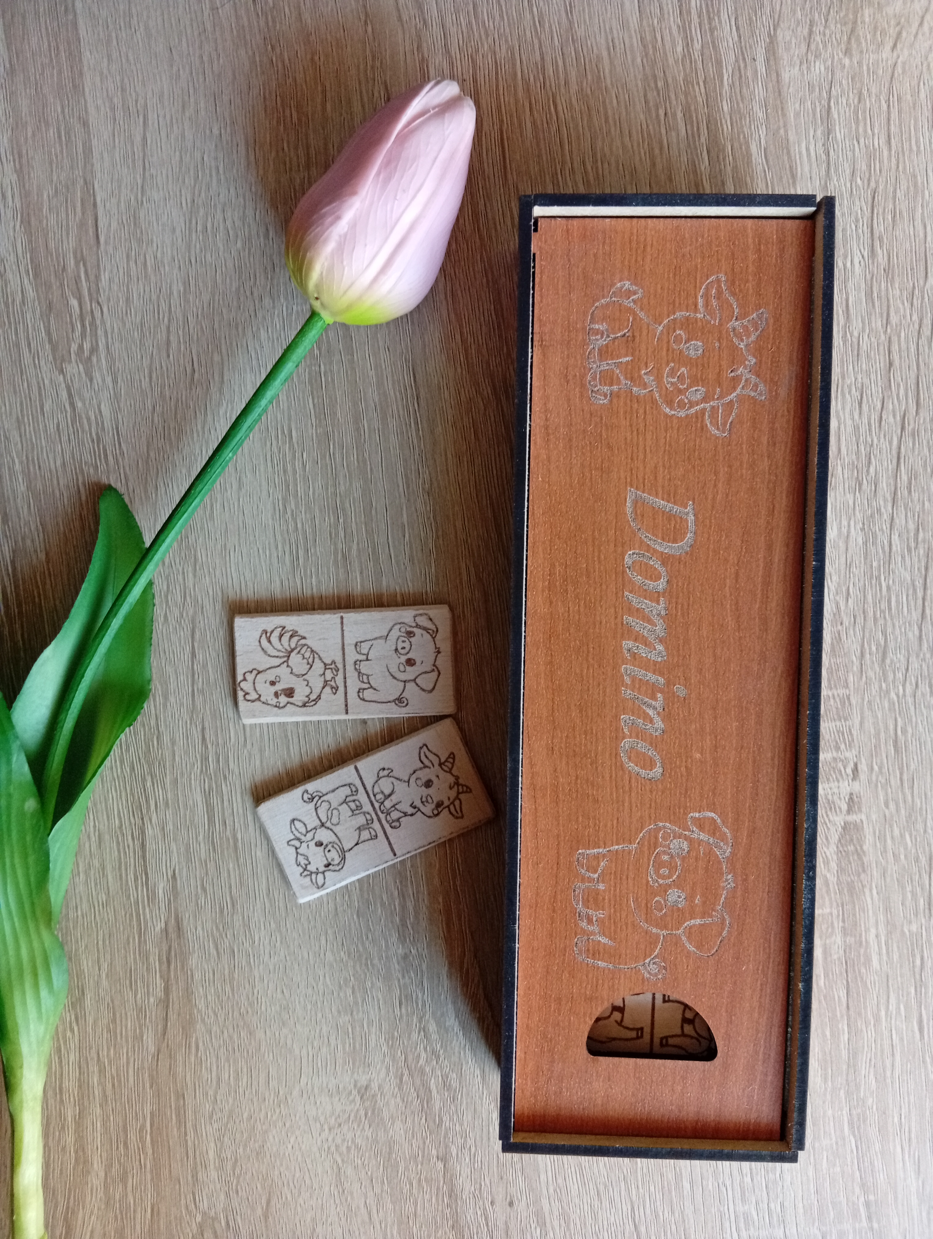 Fa dominó - WoodMagic Design - Játékok - nyír rétegelt lemez és MDF