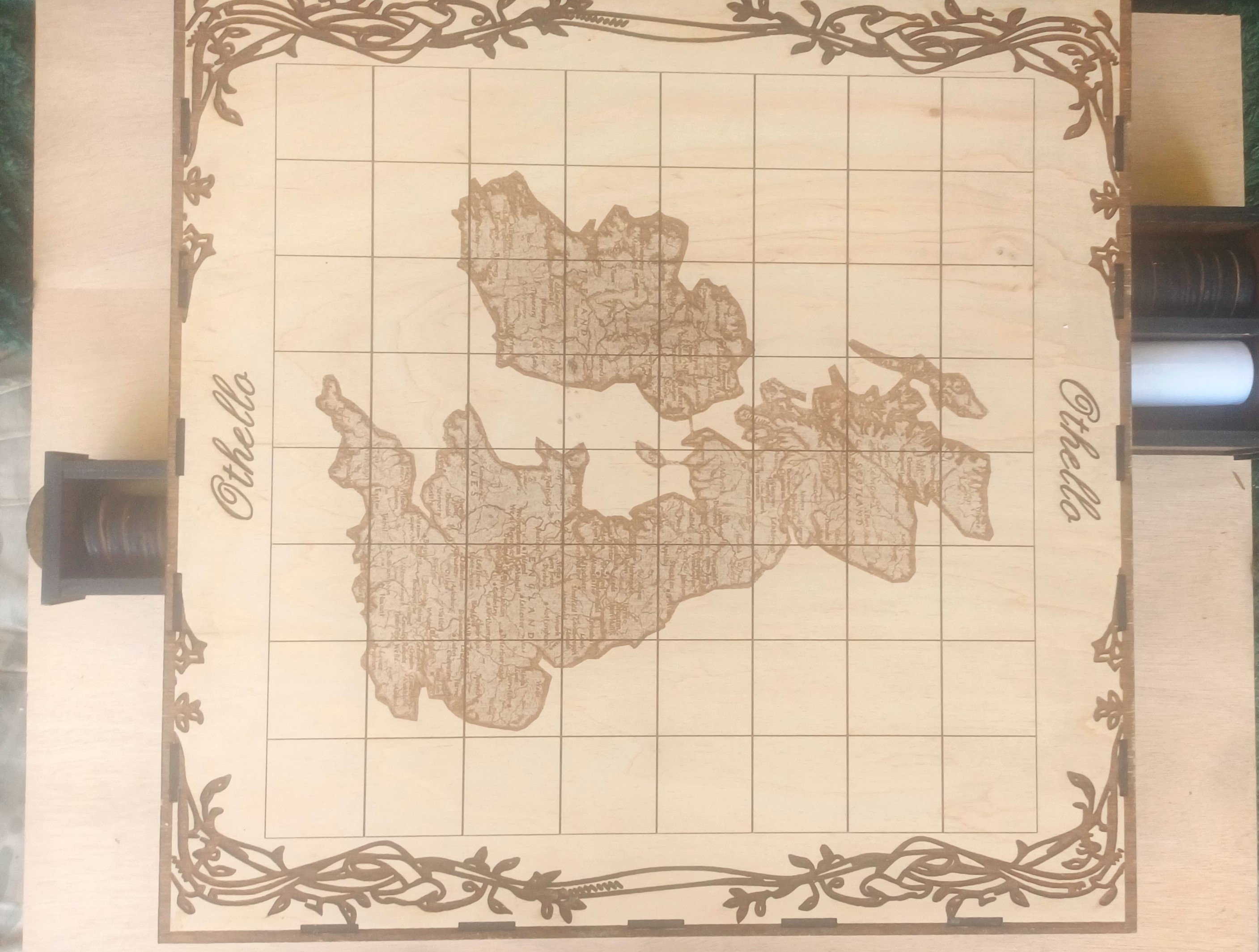 Othelló  - WoodMagic Design - Játékok - Nyír rétegelt lemez, sötét tölgy MDF
